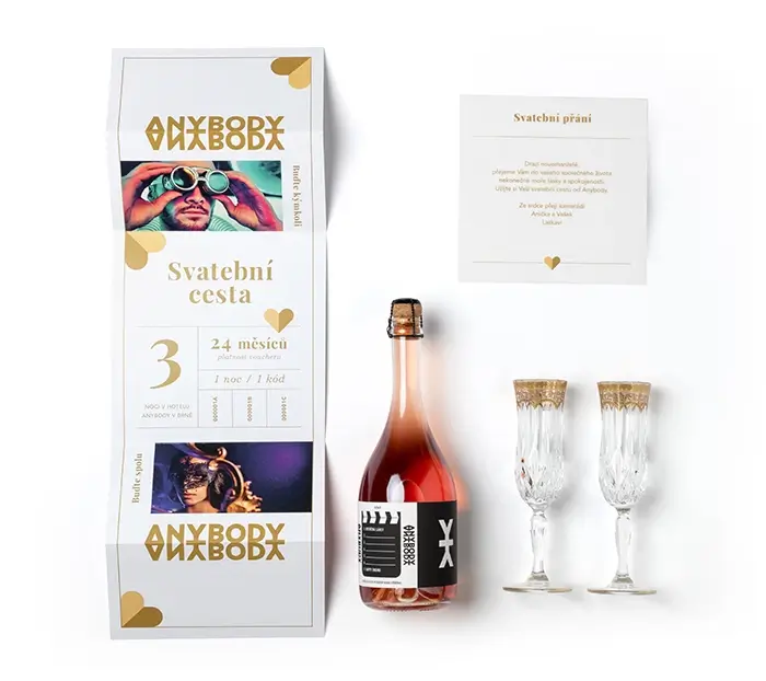 Gift voucher Honeymoon Deep with champagne